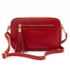 Малка дамска чанта модел BONI италианска естествена кожа червен