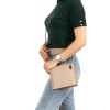Малка дамска чанта през рамо от италианска естествена кожа бежов