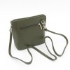Малка дамска чанта през рамо от италианска естествена кожа модел CALDO зелен