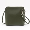 Малка дамска чанта през рамо от италианска естествена кожа модел CALDO зелен