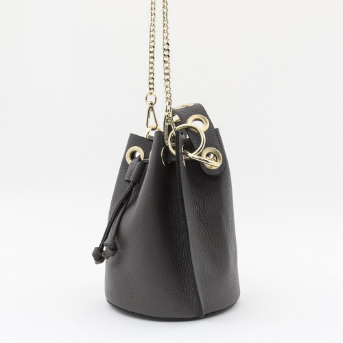 Дамска чанта модел VITTORIA италианска естествена кожа черен