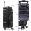 Комплект куфари 3 размера от ABS и текстил цвят черен ENZO NORI модел MIX с 4 независими колела