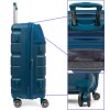 Лек куфар на 4 колелца ENZO NORI модел MIX 75 см текстил с ABS син с TSA код