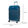 Лек куфар на 4 колелца ENZO NORI модел MIX 75 см текстил с ABS син с TSA код