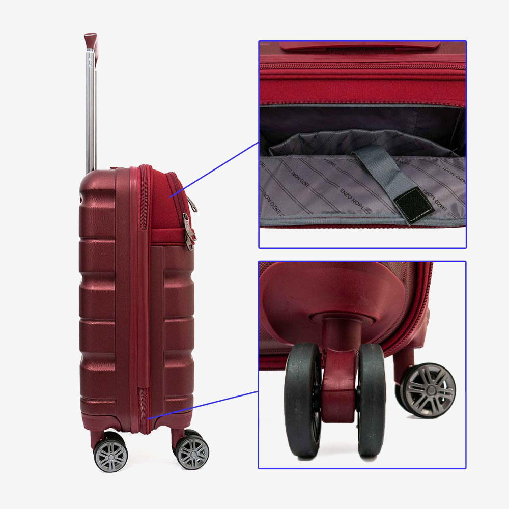 Куфар за ръчен багаж ENZO NORI модел MIX 53 см червен