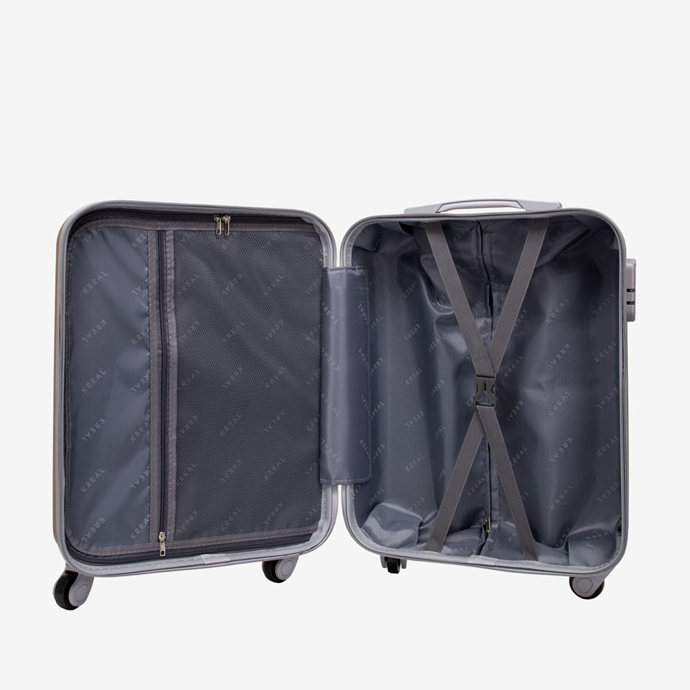 Куфар за ръчен багаж KREAL модел BARI 55 см ABS светло зелен