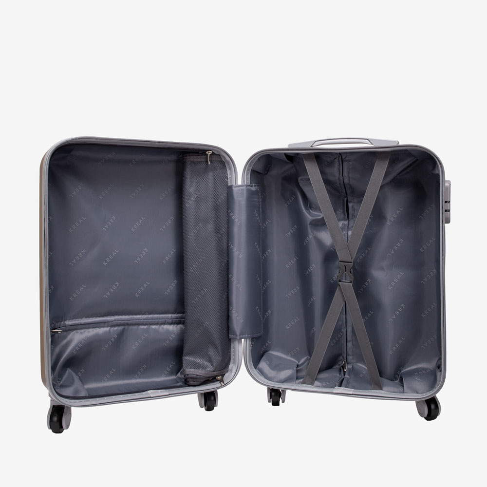 Куфар за ръчен багаж KREAL модел CAPRI-E 55 см с разширение бордо
