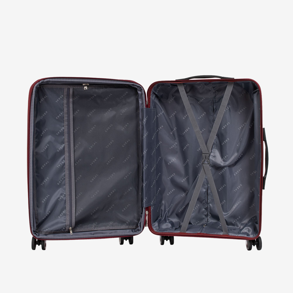Куфар за ръчен багаж KREAL модел MALTA 55 см полипропилен бордо