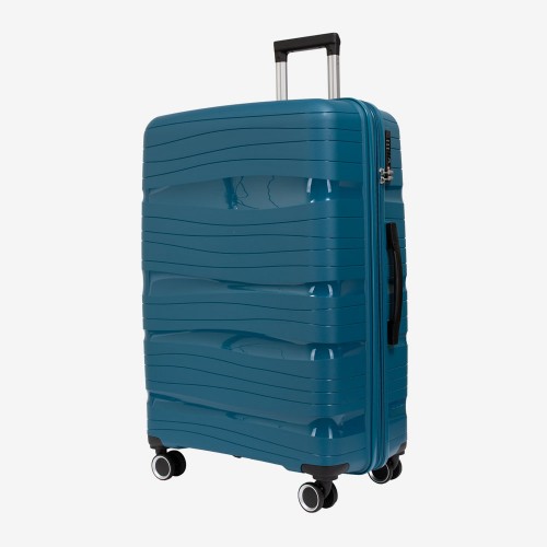 Голям куфар KREAL модел MALTA 75 см полипропилен светло син