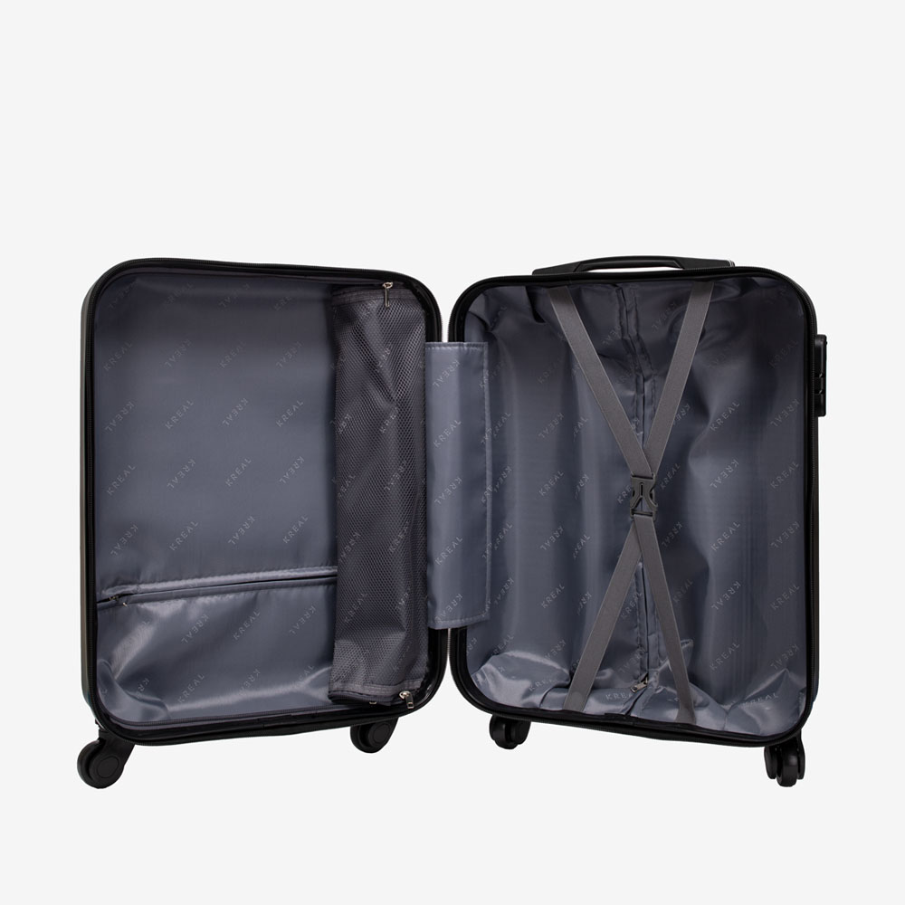 Куфар за ръчен багаж KREAL модел CAPRI-E 55 см с разширение тъмно зелен