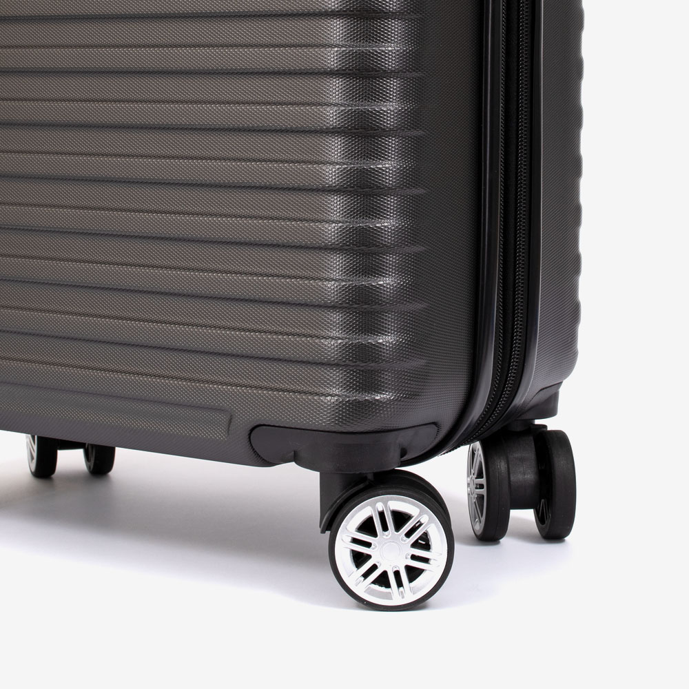 Куфар за ръчен багаж KREAL модел CAPRI-E 55 см с разширение тъмно сив