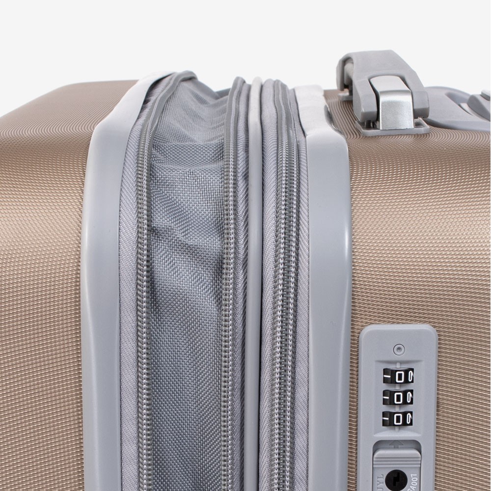 Куфар за ръчен багаж KREAL модел CAPRI-E 55 см с разширение златен