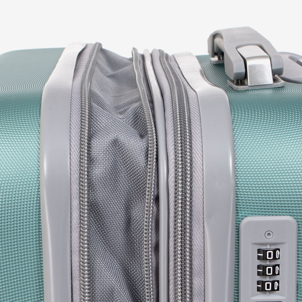 Куфар за ръчен багаж KREAL модел CAPRI-E 55 см с разширение светло зелен