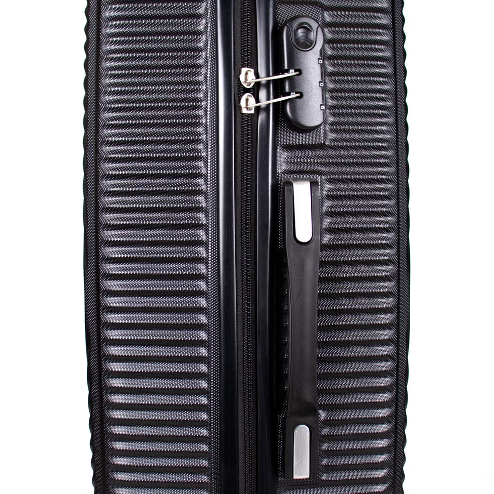 Твърд куфар от ABS KREAL модел RIO 77 см 4 колелца черен