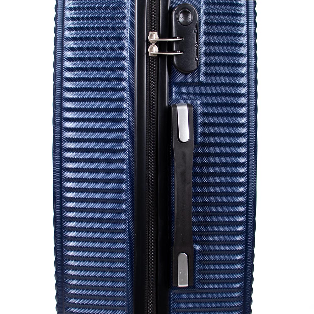 Твърд куфар от ABS KREAL модел RIO 77 см 4 колелца тъмно син 