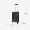 Твърд куфар за ръчен багаж ENZO NORI поликарбонат тъмно сив