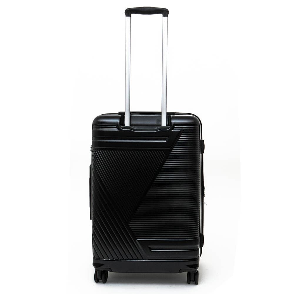 Среден размер куфар от поликарбонат с разширение ENZO NORI модел GALAXY 66 см спинер цвят черен