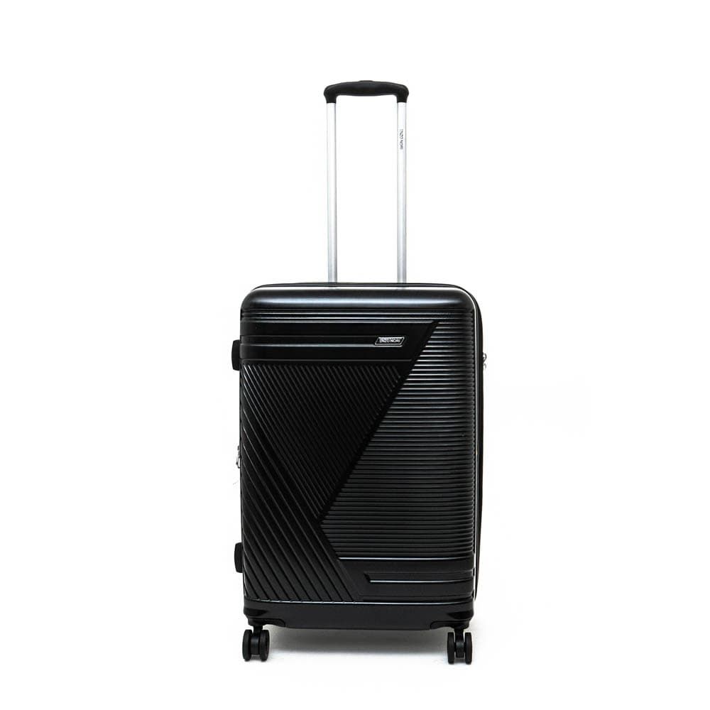 Среден размер куфар от поликарбонат с разширение ENZO NORI модел GALAXY 66 см спинер цвят черен