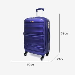 Куфар ENZO NORI модел GRANITE 76 см поликарбонат син