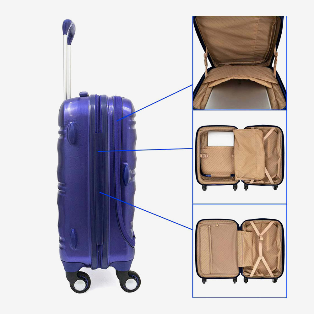 Комплект куфари ENZO NORI от поликарбонат син