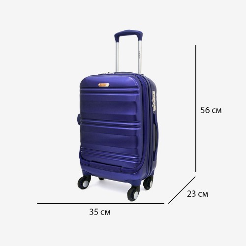 Куфар за ръчен багаж ENZO NORI модел GRANITE 56 см поликарбонат син