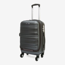 Куфар за ръчен багаж ENZO NORI модел GRANITE 56 см поликарбонат сив