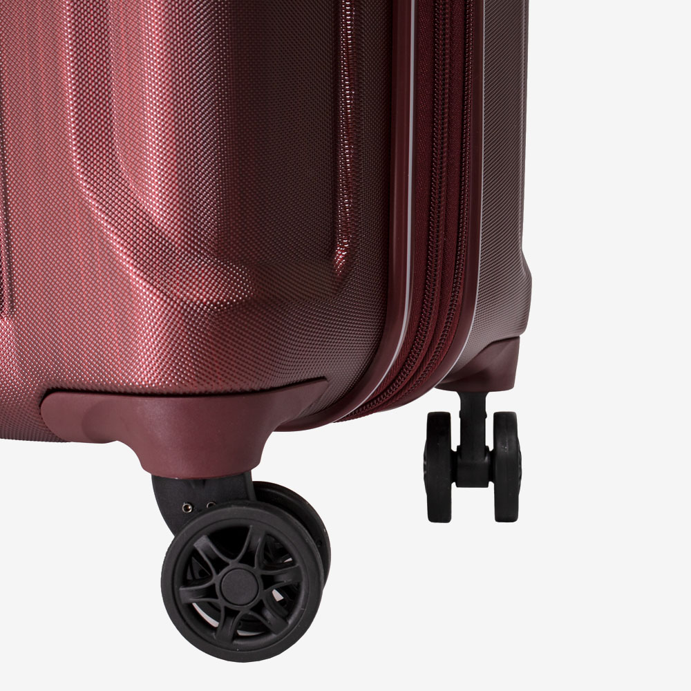 Комплект куфари ENZO NORI модел PRIDE поликарбонат бордо