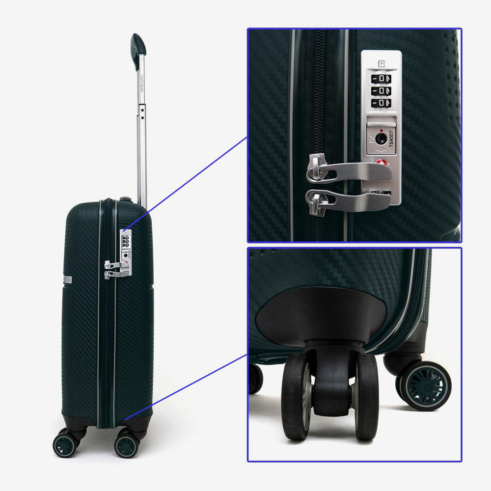 Куфар за ръчен багаж ENZO NORI модел SPACE 55 см тъмно син полипропилен