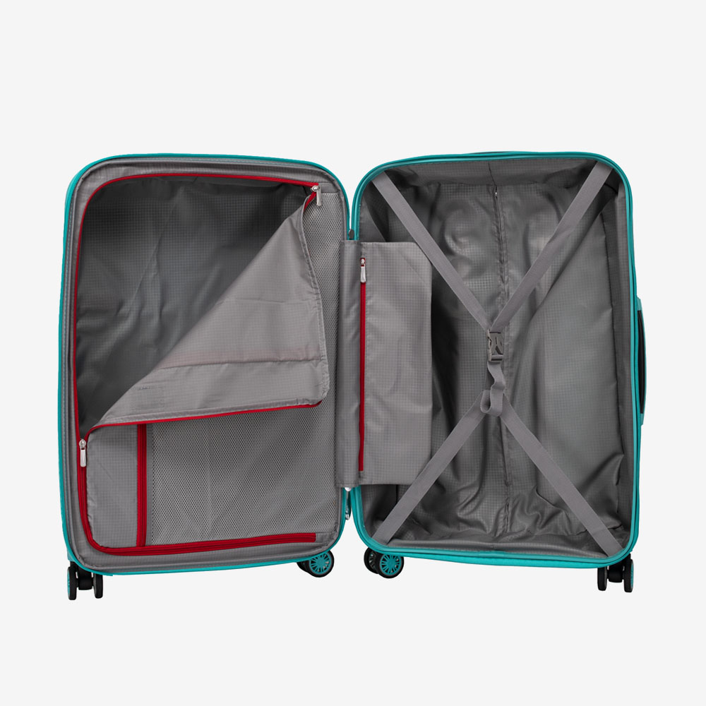 Куфар за ръчен багаж ENZO NORI модел SPACE 55 см полипропилен зелен