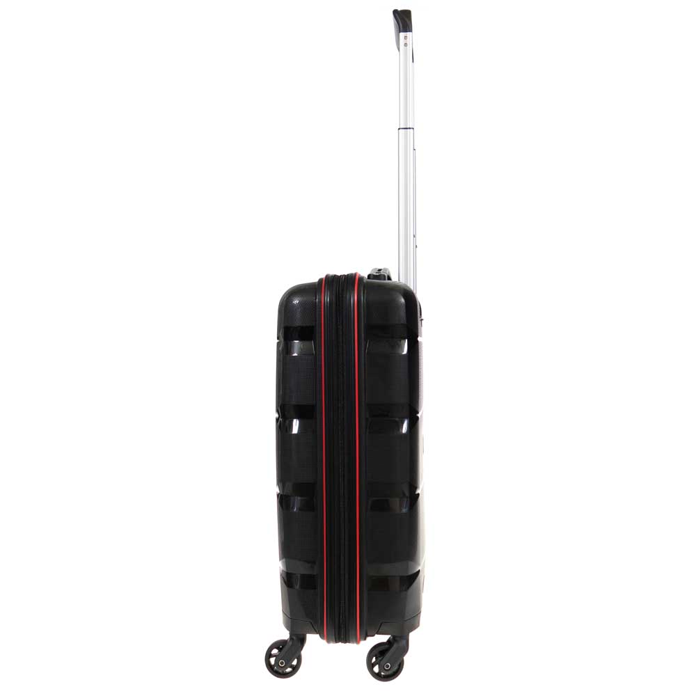 Куфар с TSA код ENZO NORI модел ASTRO-2 55 см за ръчен багаж черен полипропилен с капак