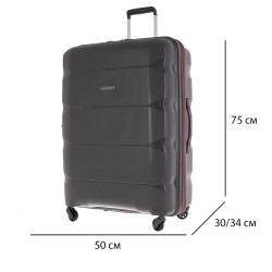 Голям куфар ENZO NORI модел SHAPE 75 см полипропилен сив