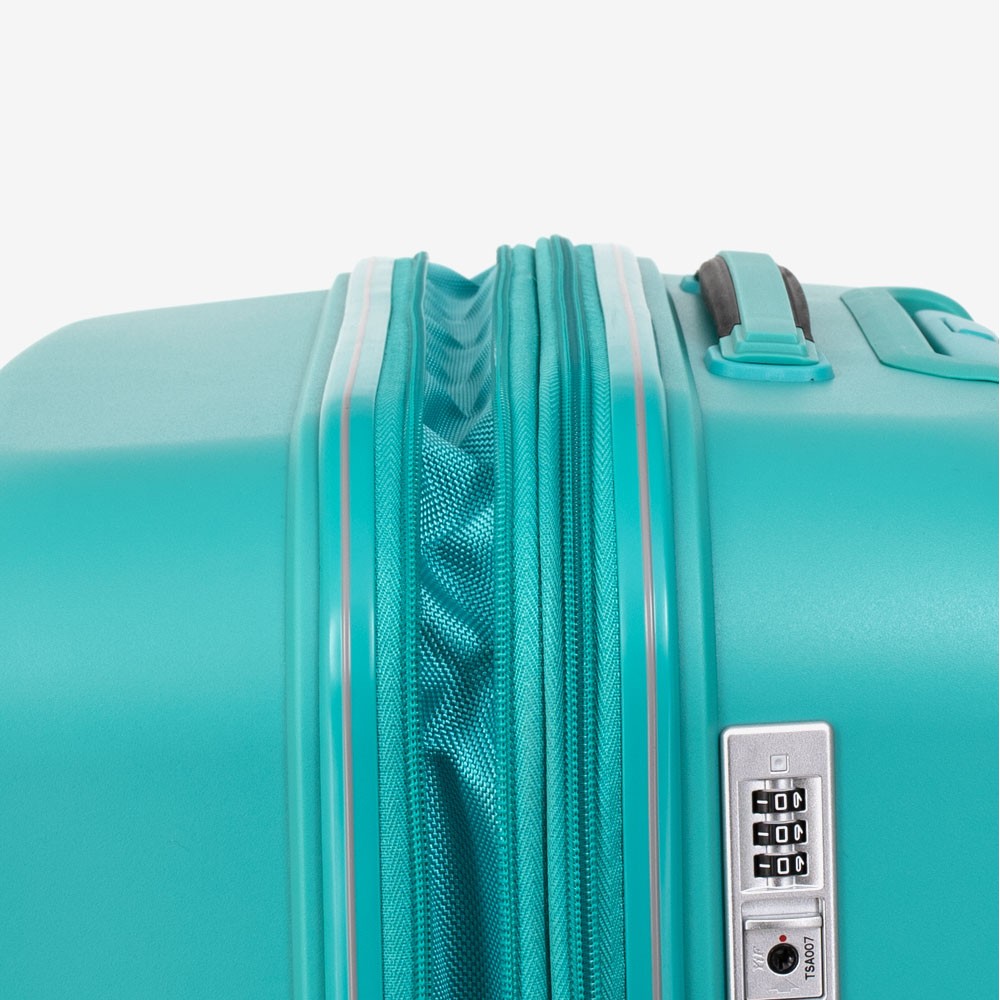 Куфар ENZO NORI модел ROMA 65 см с куфар за козметика полипропилен зелен