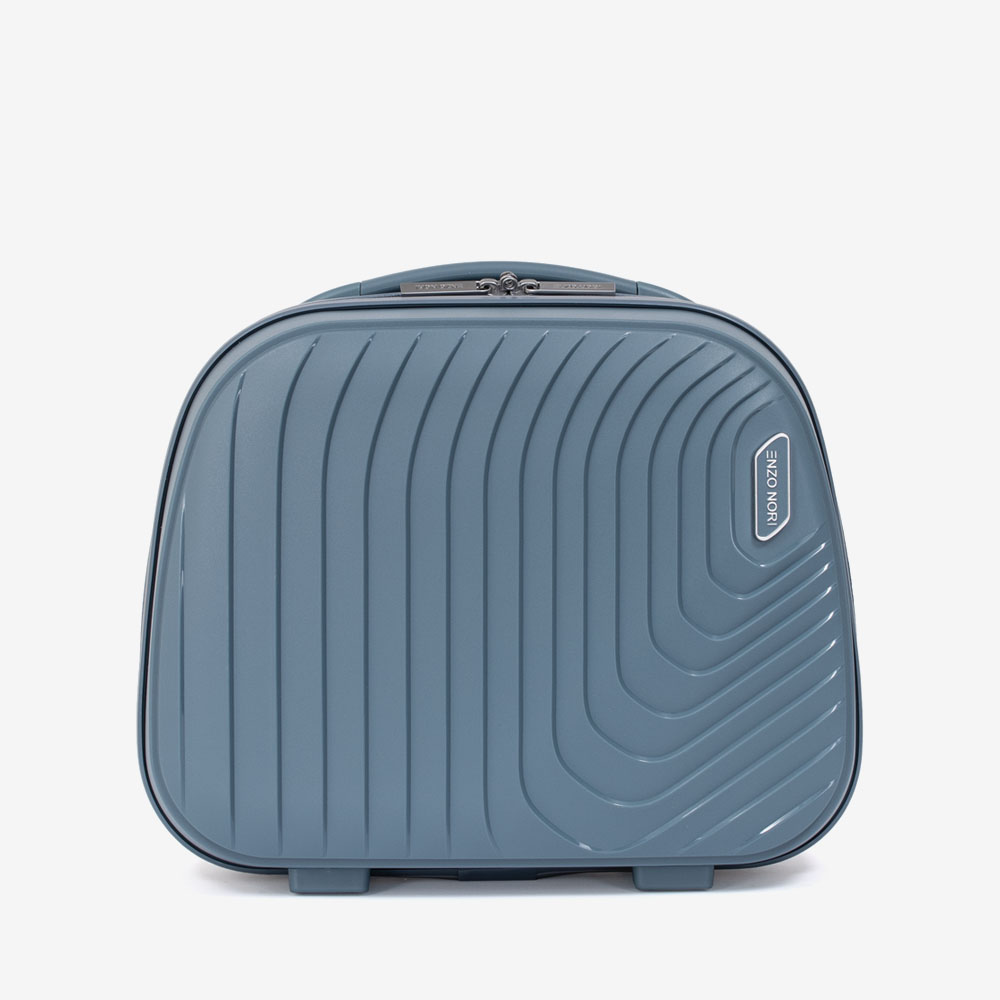 Куфар за ръчен багаж 55 см с куфар за козметика ENZO NORI модел ROMA полипропилен син