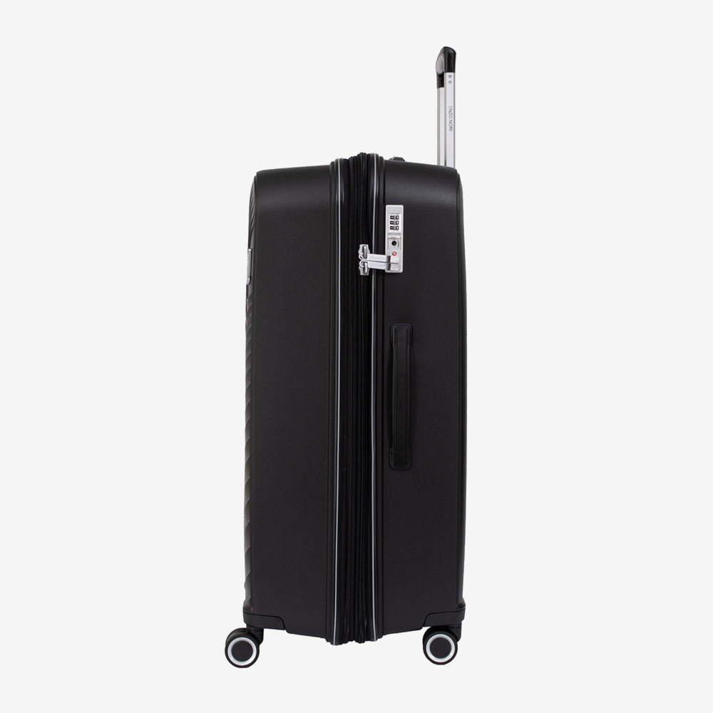 Голям куфар ENZO NORI модел ROMA 75 см полипропилен черен