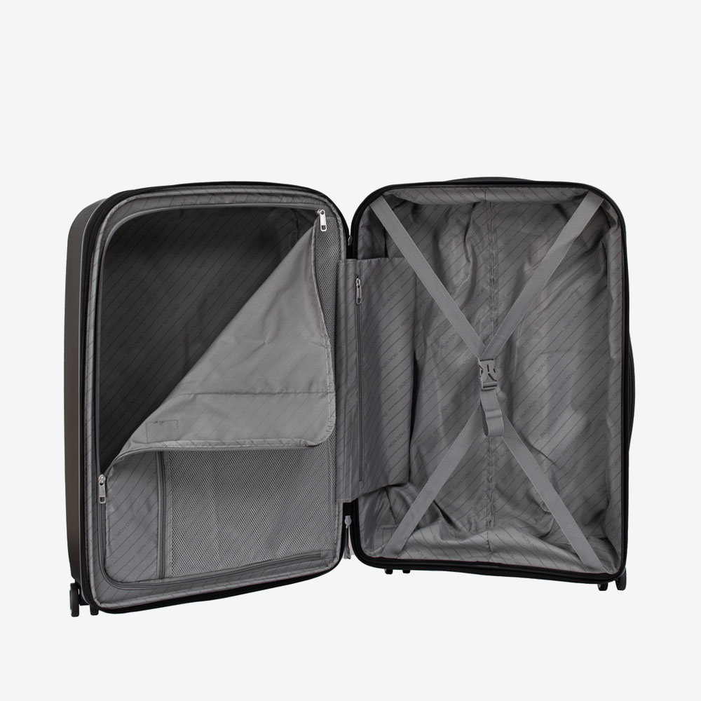 Куфар ENZO NORI модел ROMA 65 см с куфар за козметика полипропилен черен