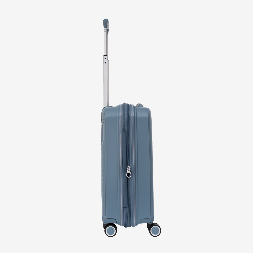Куфар за ръчен багаж 55 см с куфар за козметика ENZO NORI модел ROMA полипропилен син