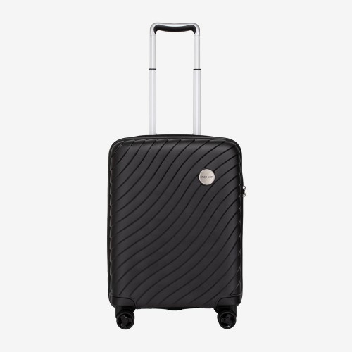 Куфар за ръчен багаж ENZO NORI модел PORTO 55 см ултра лек полипропилен черен