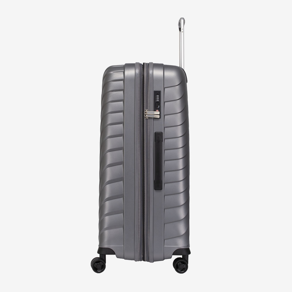 Голям куфар ENZO NORI модел PORTO 77 см полипропилен ултра лек тъмно сив