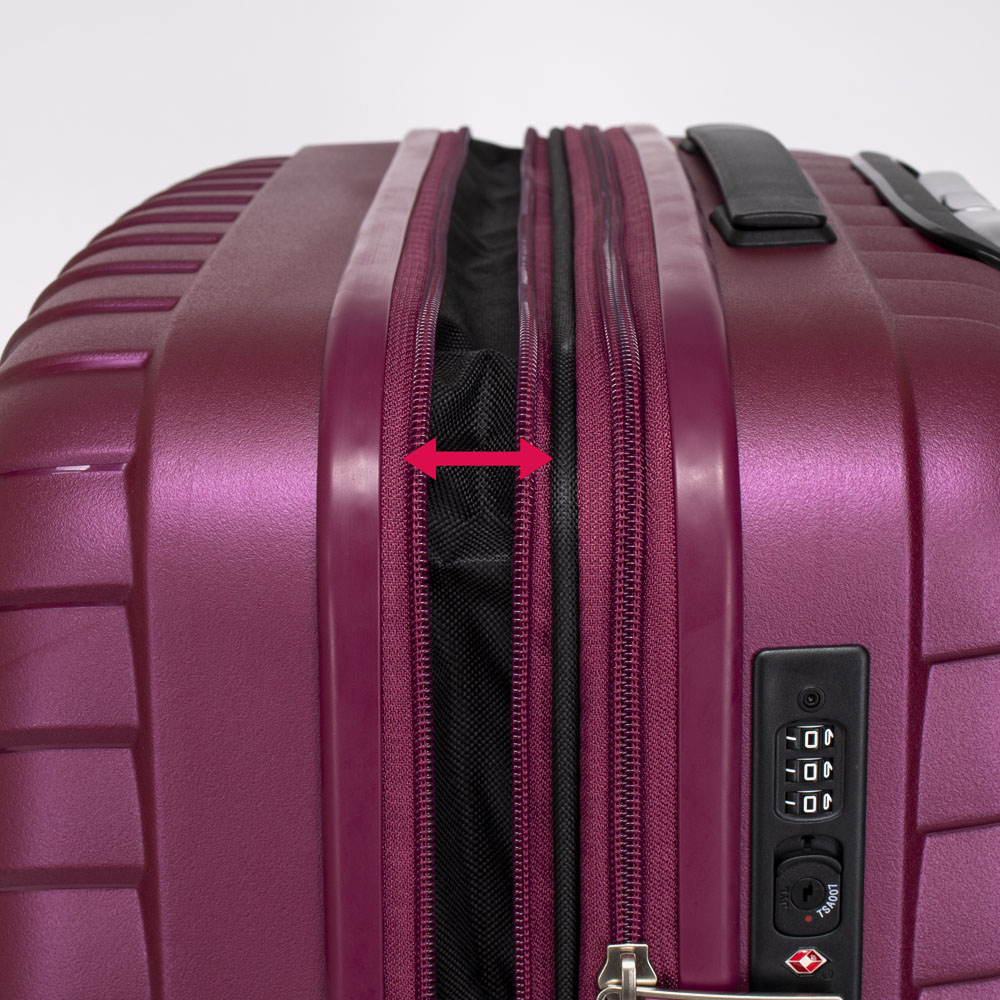Голям куфар ENZO NORI модел PORTO 77 см полипропилен ултра лек винено червен