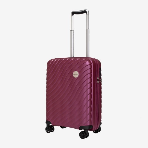 Куфар за ръчен багаж ENZO NORI модел PORTO 55 см ултра лек полипропилен винено червен