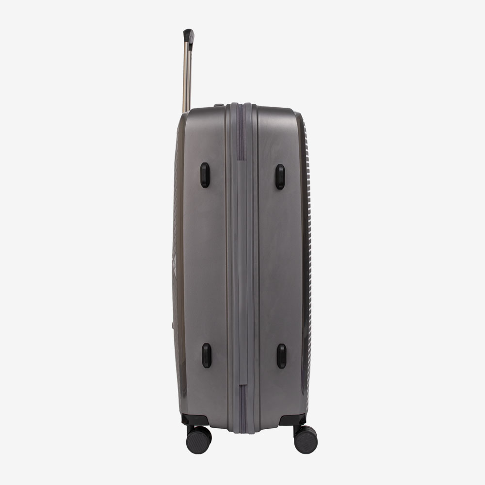Голям куфар ENZO NORI модел AERO 77 см полипропилен ултра лек тъмно сив