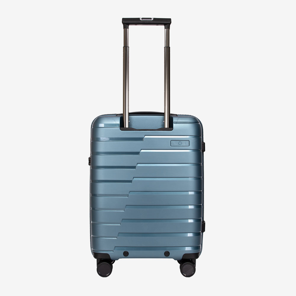 Твърд куфар ръчен багаж от полипропилен ENZO NORI модел LEVELS 55 см непромокаем зелен