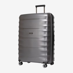 Голям куфар ултра лек ENZO NORI модел SOLID 75 см тъмно сив