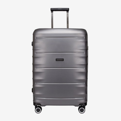 Комплект куфари ултра леки ENZO NORI модел SOLID тъмно сив