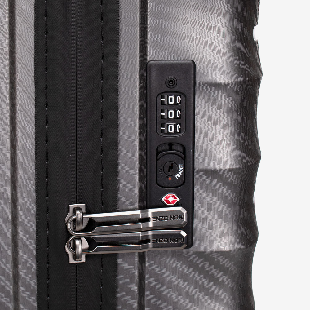 Куфар за ръчен багаж ENZO NORI модел SOLID 55 см ултра лек тъмно сив