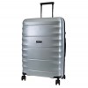 Твърд куфар с колелца полипропилен ENZO NORI модел SOLID 75 см  непромокаем ултра лек светло сив