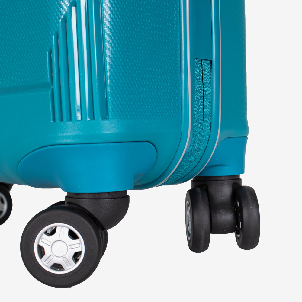 Куфар за ръчен багаж ENZO NORI модел LONDON 55 см полипропилен син петрол