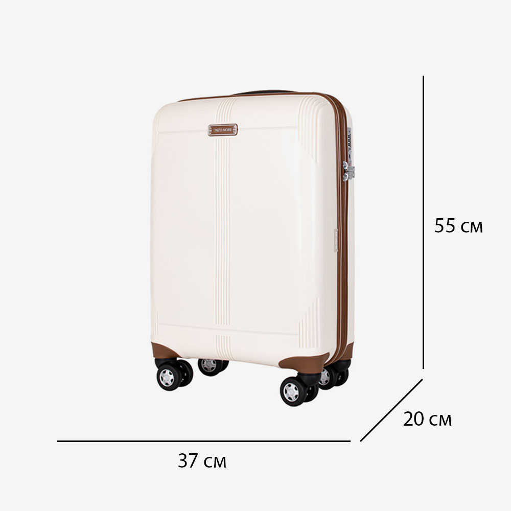 Куфар за ръчен багаж ENZO NORI модел LONDON 55 см полипропилен бежов