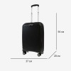 Куфар за ръчен багаж ENZO NORI от полипропилен с капак черен