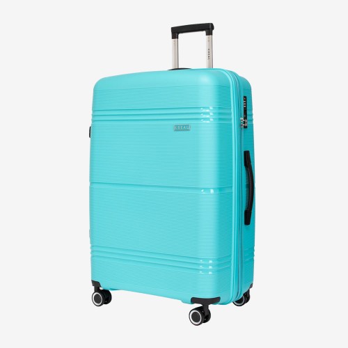 Голям куфар KREAL модел PALMA 76 см полипропилен светло син